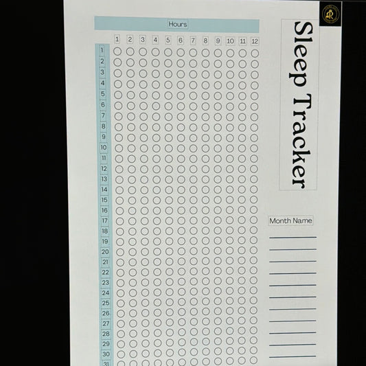 Sleeping Hours Tracker Minimalist Design