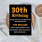 30th Birthday Invitation Modern