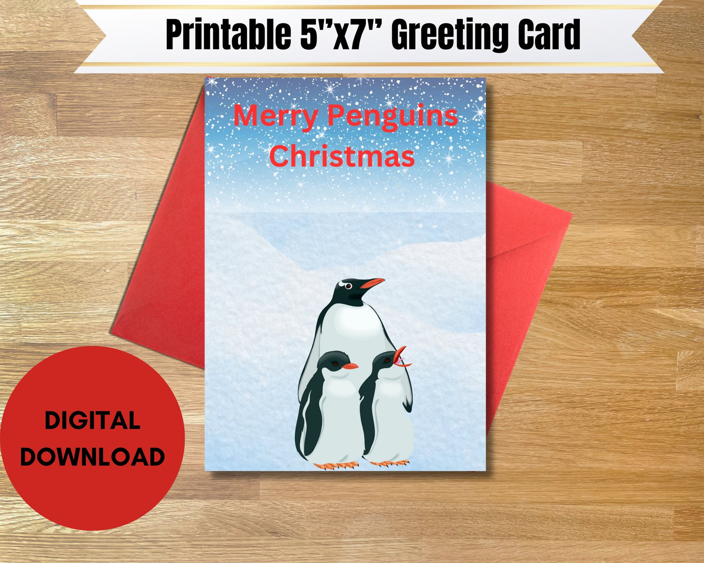 Penguin Christmas Card