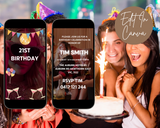 21st Birthday Video Invitation