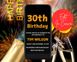 30th Birthday Invitation Modern