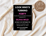 40th Birthday Girls Invitation