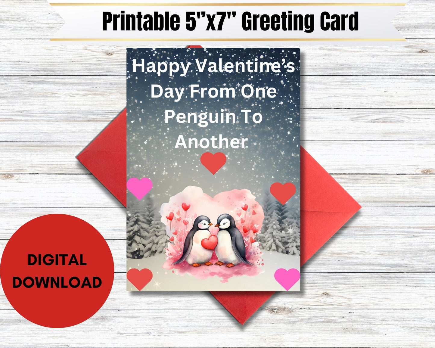 Penguin Valentine's Day