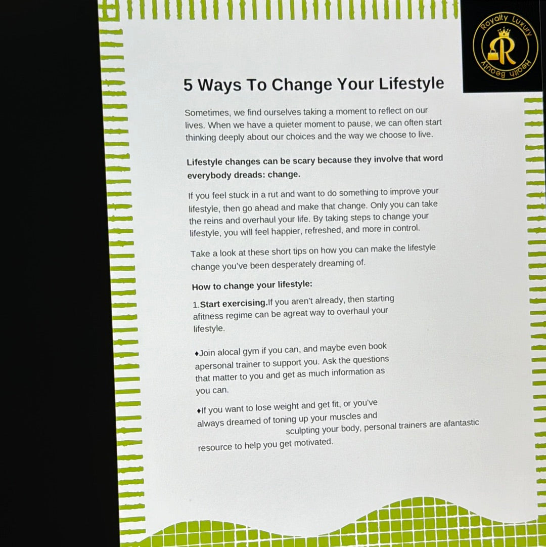 Five Ways To Change Your Lifestyle
