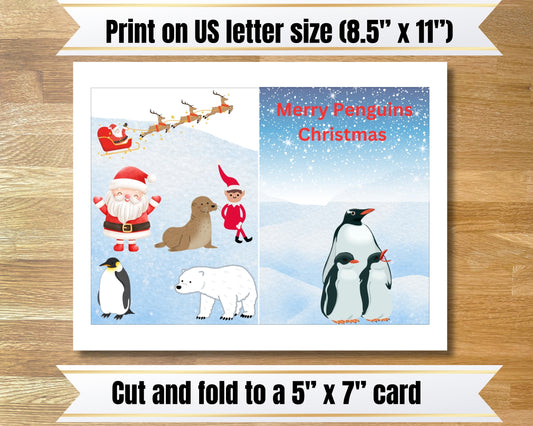 Penguin Christmas Card