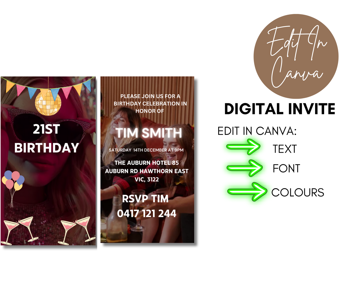 21st Birthday Video Invitation