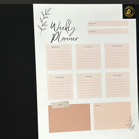 Weekly Planner Floral Design