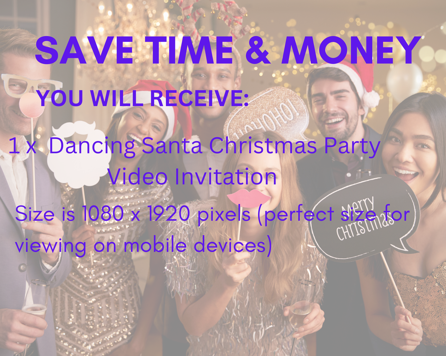 Dancing Santa Christmas Party Video Invitation