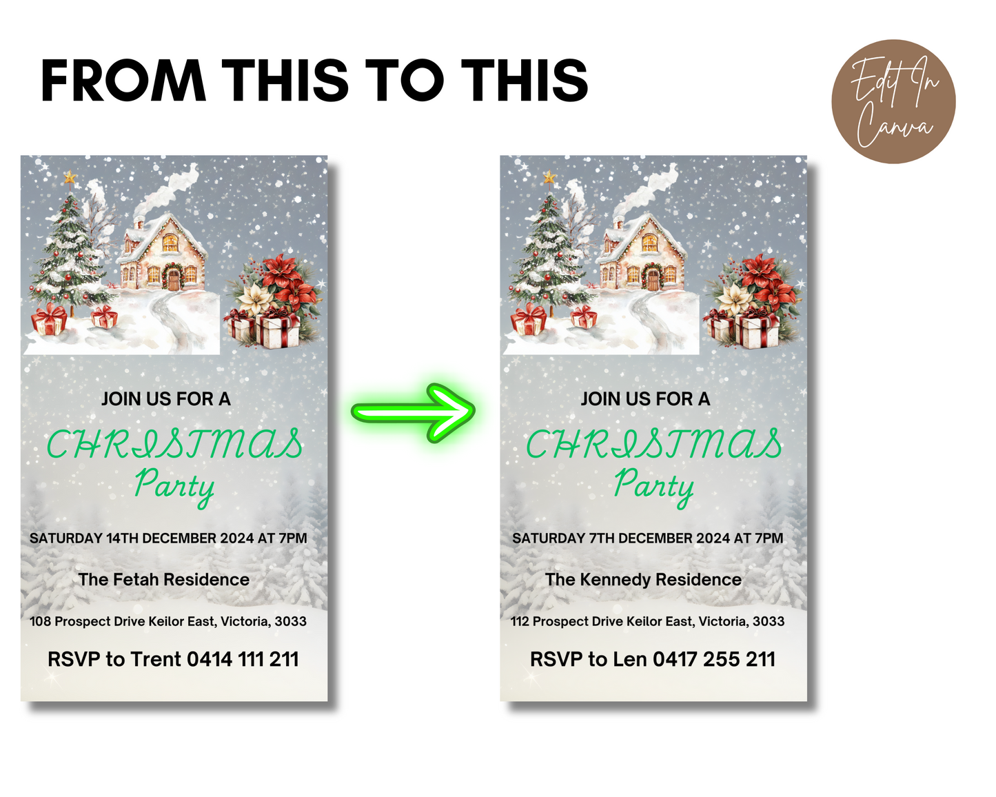 Modern Christmas Party Invitation