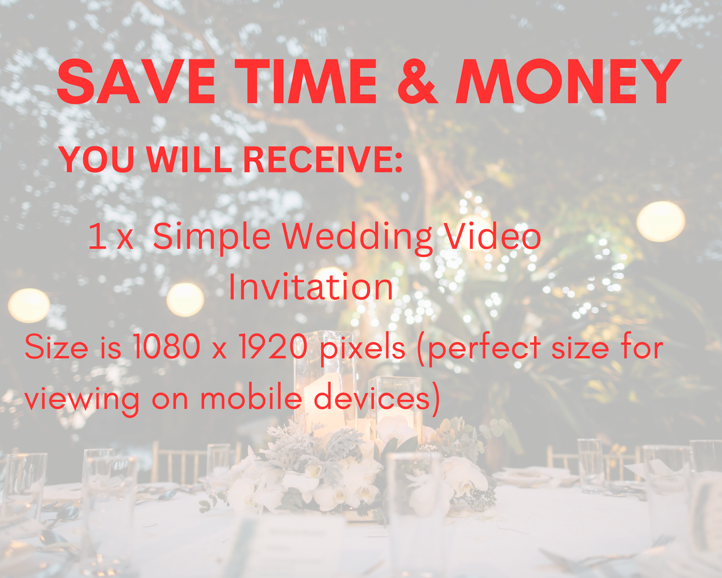 Simple Wedding Video Invitation