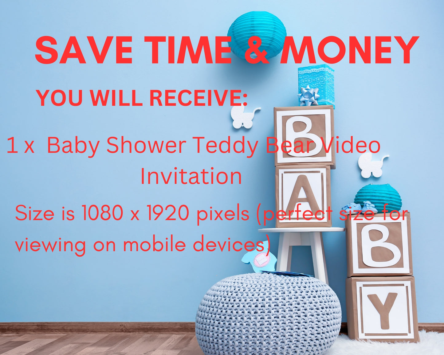 Teddy Bear Baby Shower Video Invite