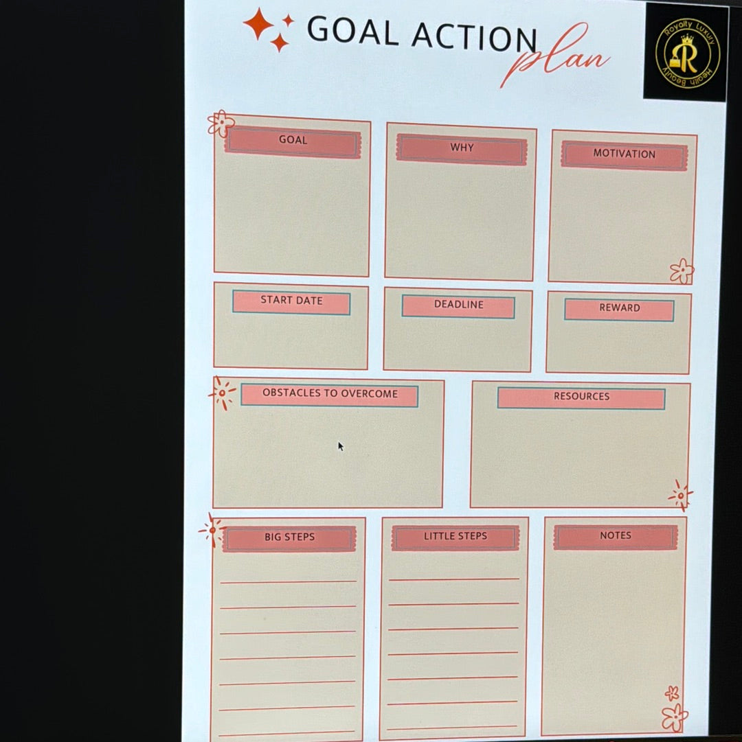 Goals Action Plan Tracker Minimalist Design