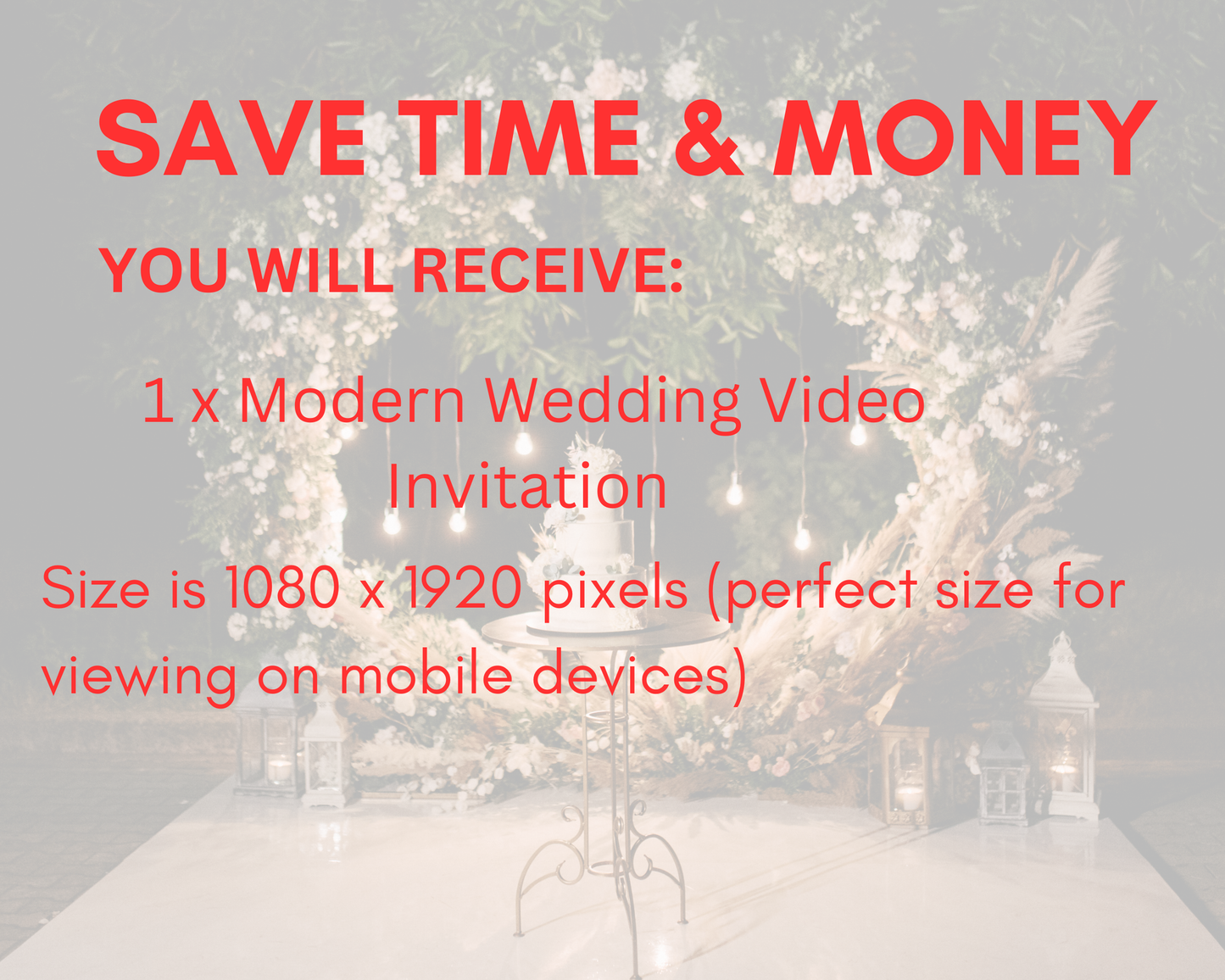 Modern Wedding Video Invite