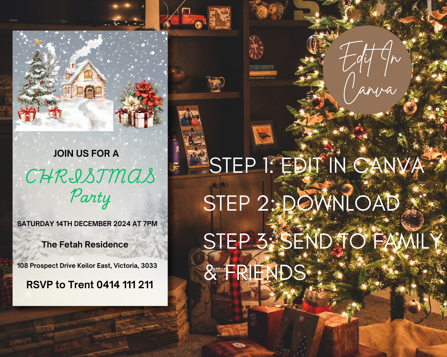 Modern Christmas Party Invitation