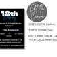 18th Birthday Invitation Simple Design Print & Mobile