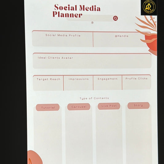 Social Media Planner Geometric Design