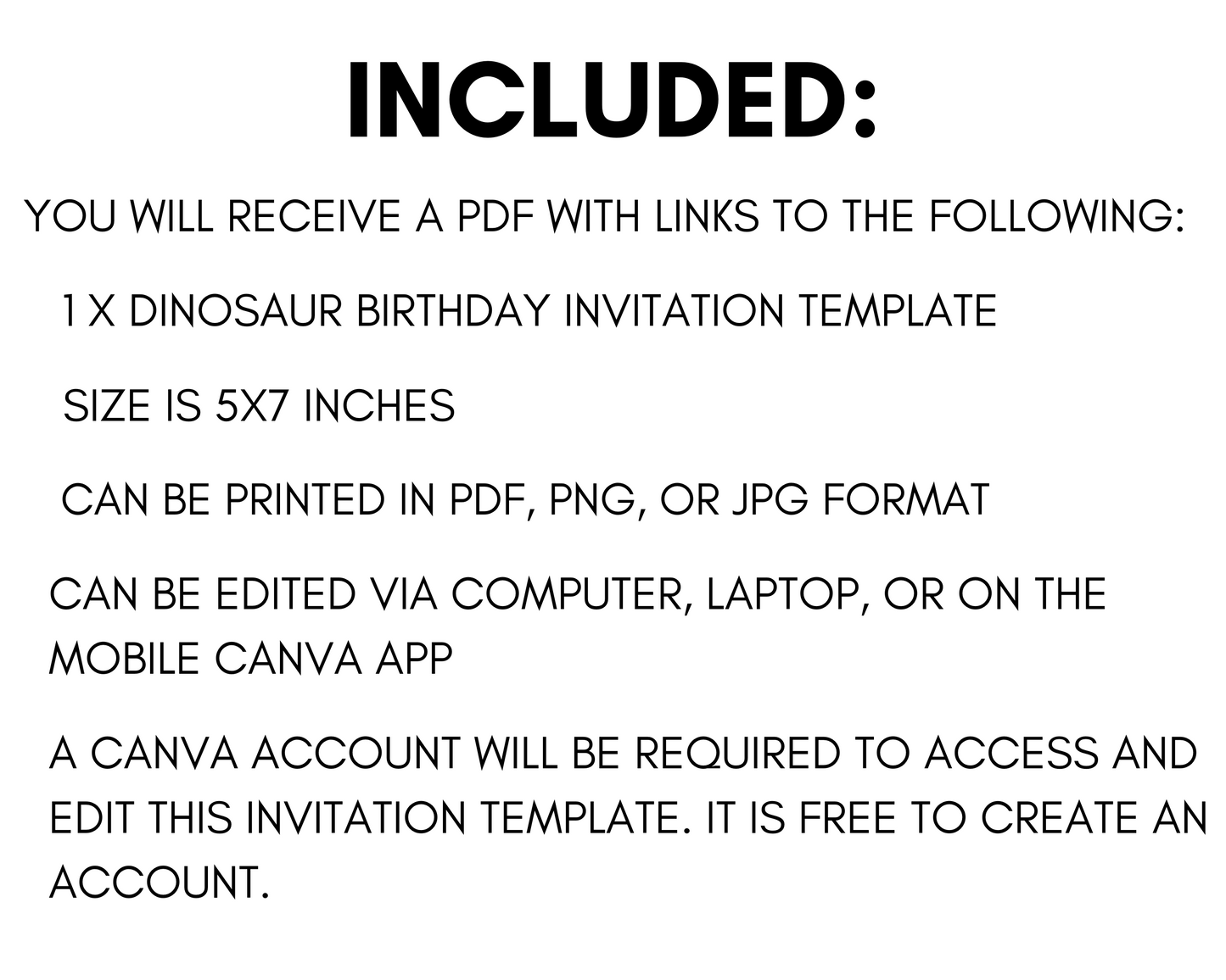 Boys Dinosaur Birthday Party Invitation in Print and Digital