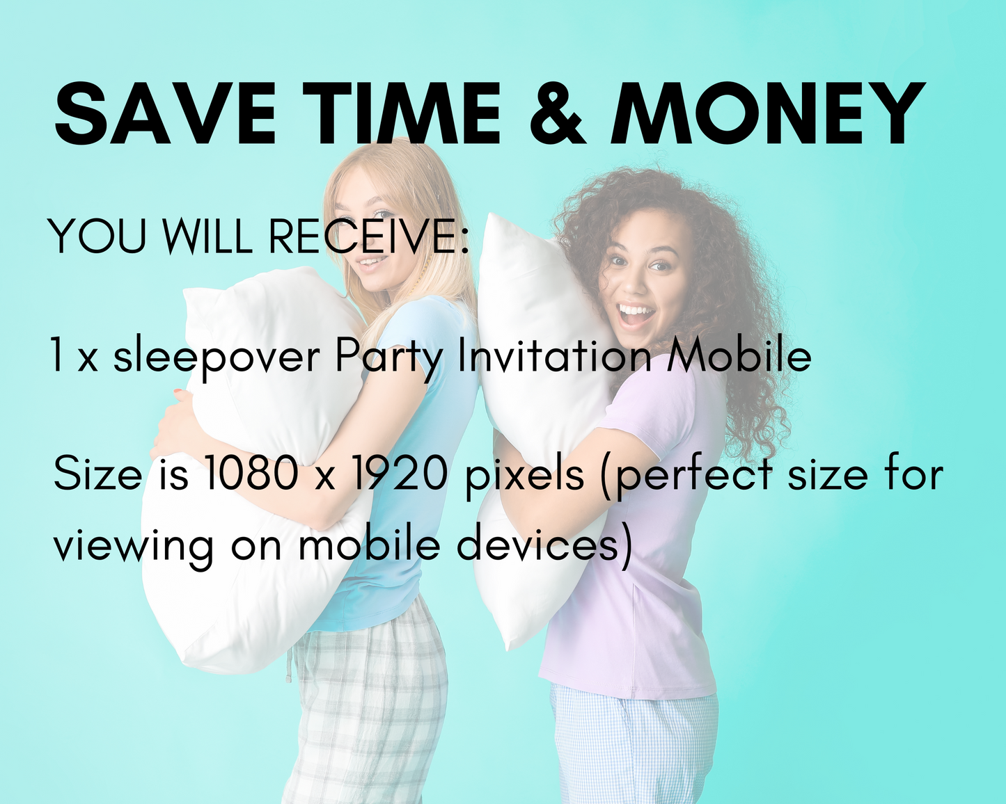 Sleepover Party Invitation Print and Mobile