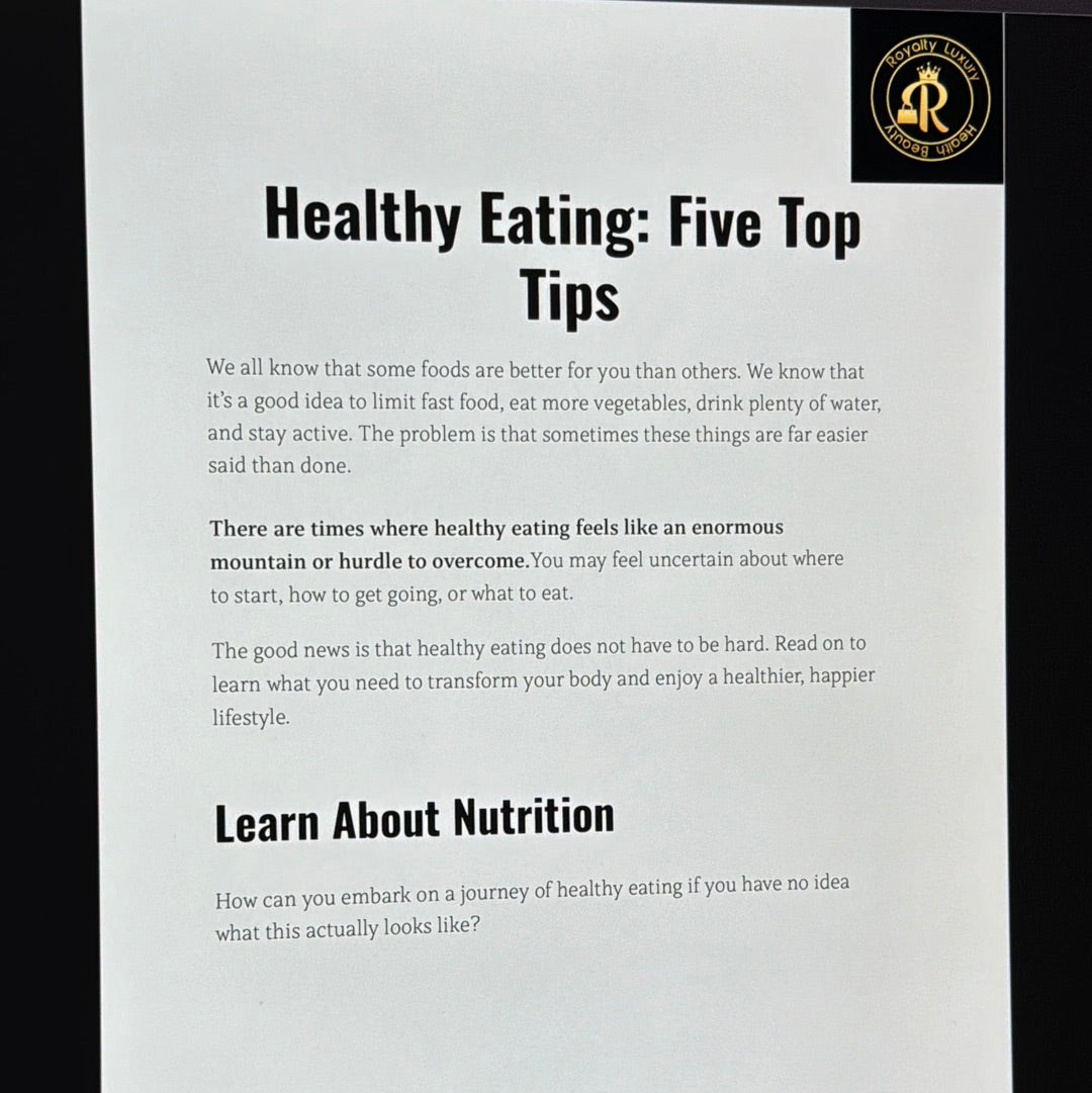 Healthy Eating: Five Top Tips