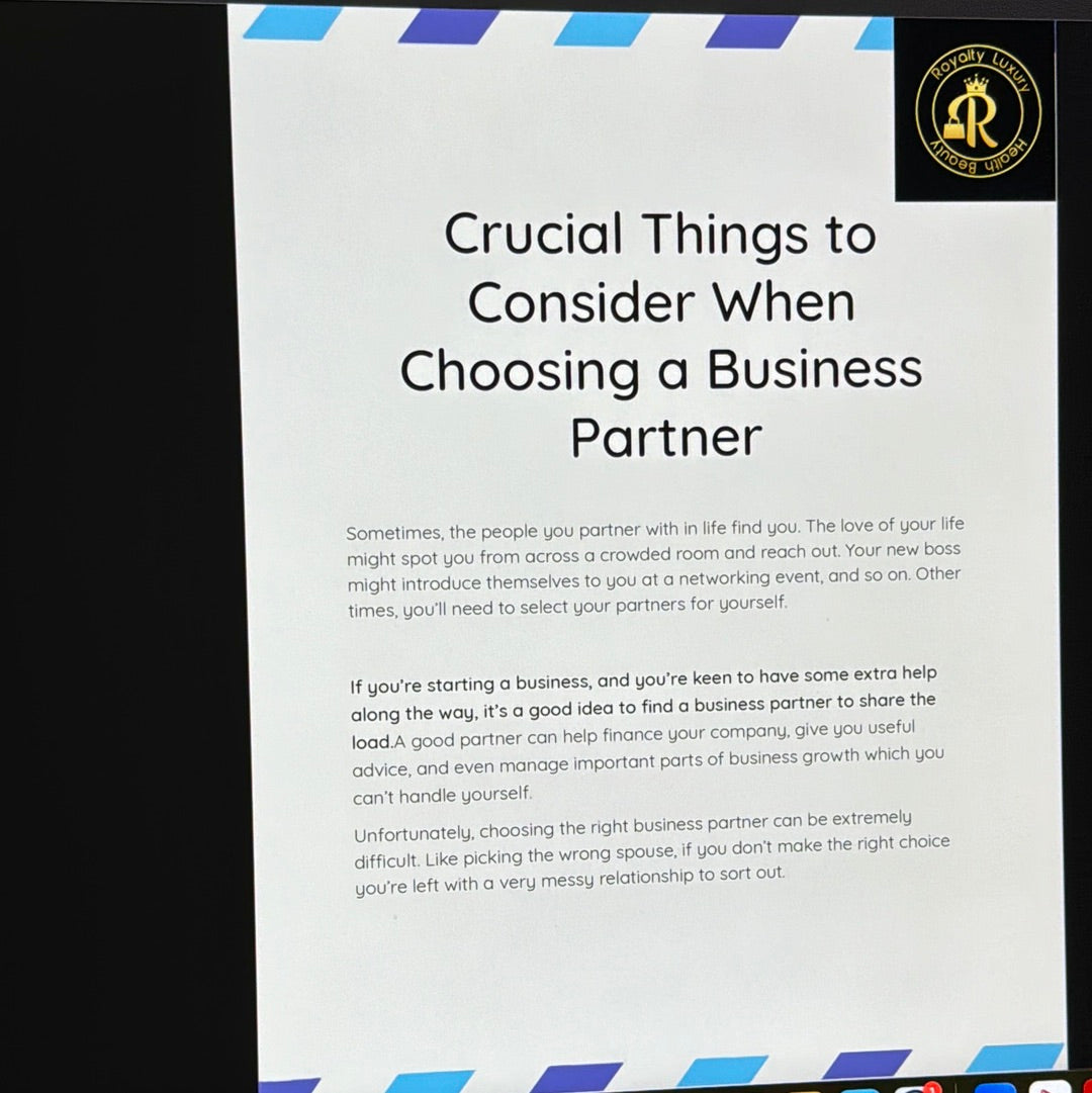 Crucial Things To Consider When Choosing A Business Partner