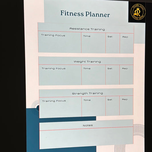 Fitness Training Planner Minimalist Design