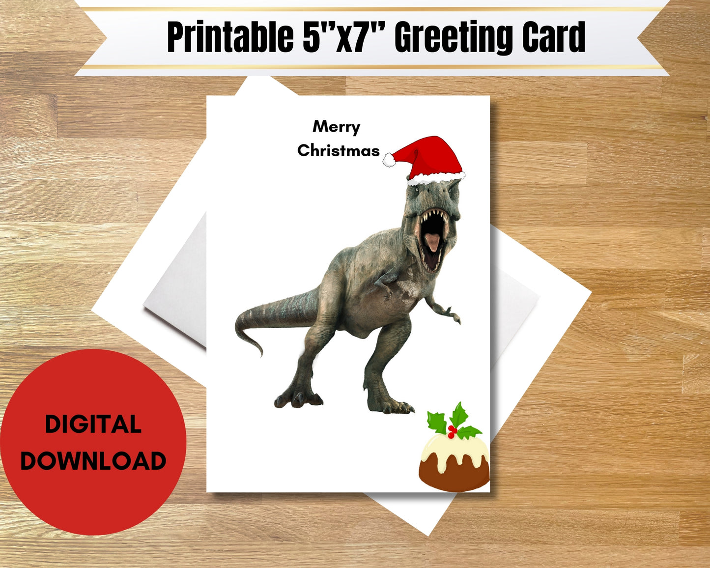 Dinosaur Christmas Card