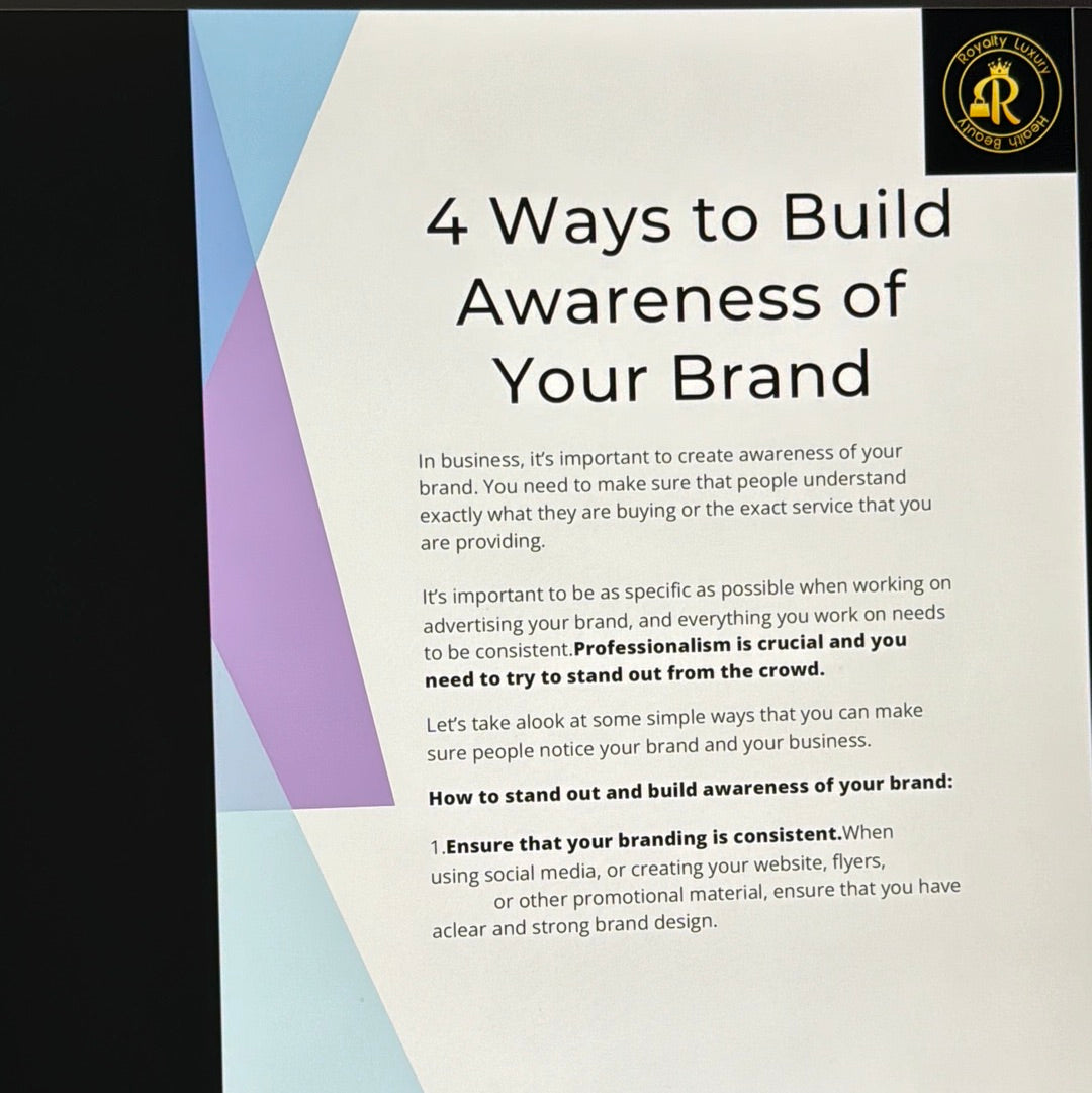 Four Ways To Build Awareness of Your Brand