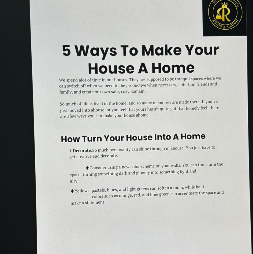 Five Ways To Make Your House A Home