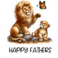 Fathers Day Lion Card