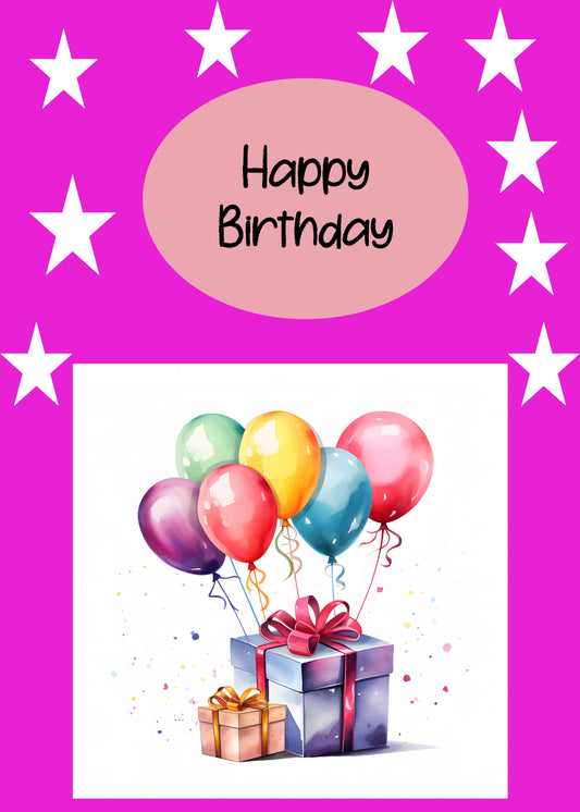 Happy Birthday Celebration Greeting Card