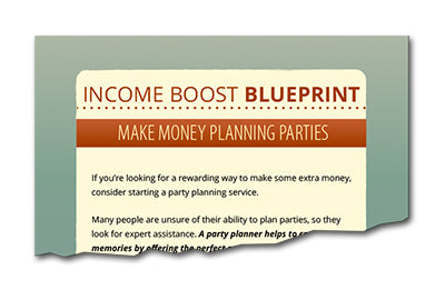 Income Boost Blueprint Make Money Planning Parties