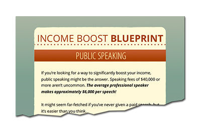 Income Boost Blueprint Public Speaking