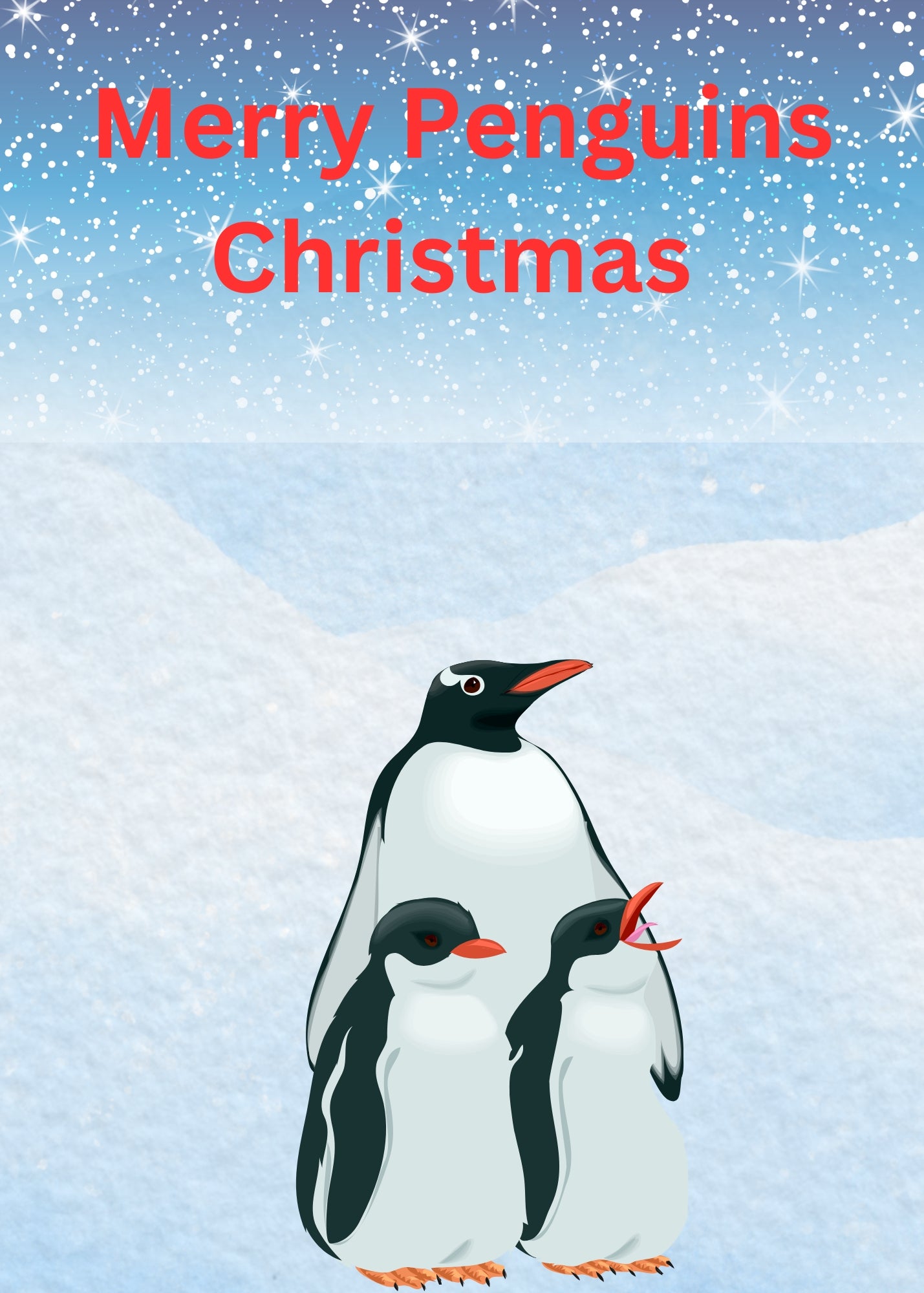 Penguin Christmas Card