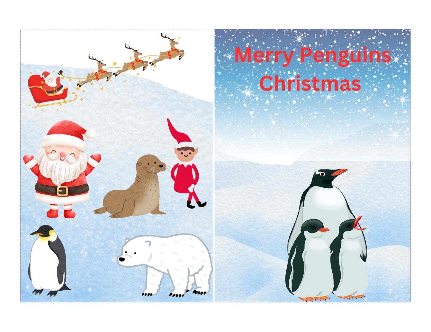 Penguin Christmas Card