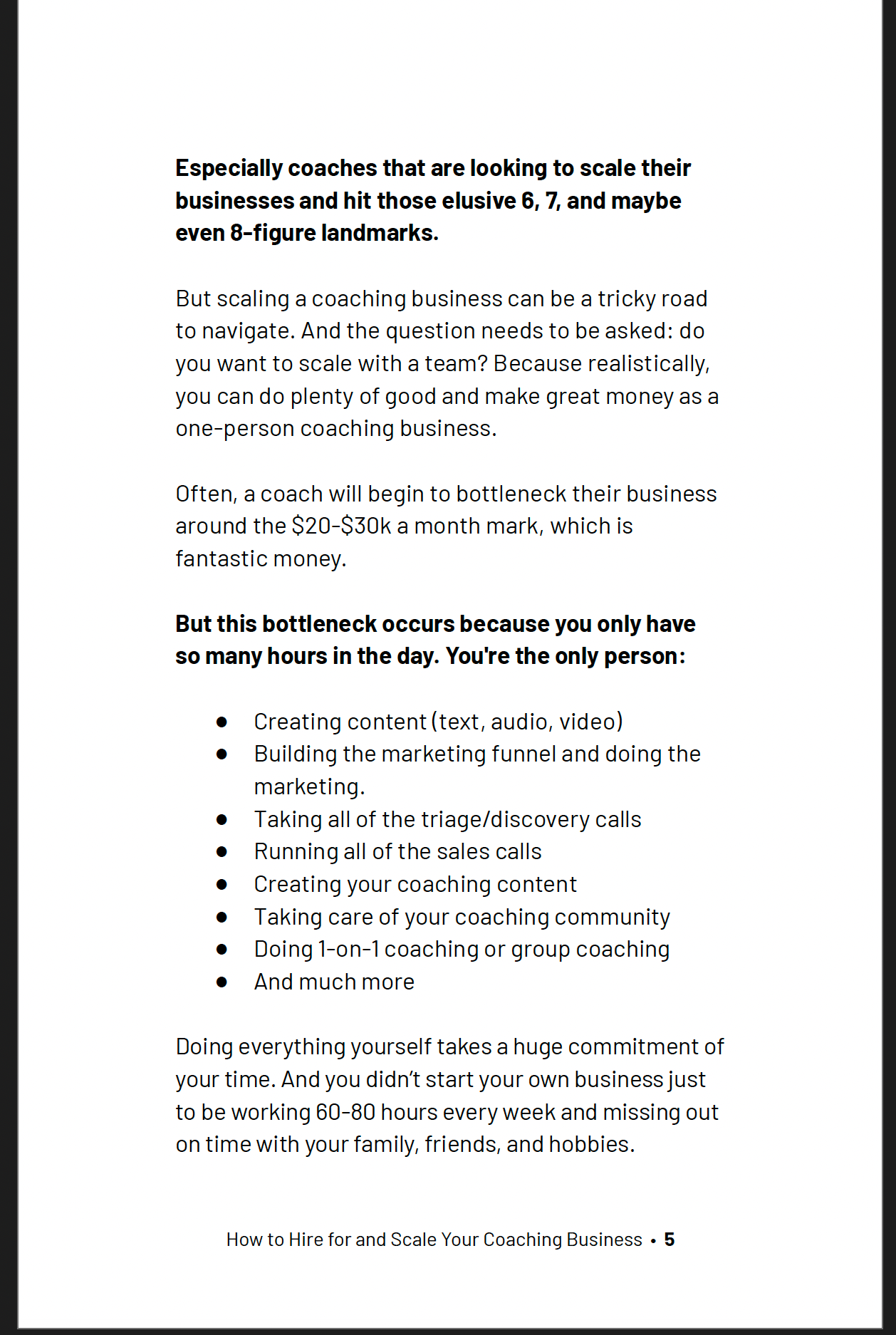 How To Hire For and Scale Your Coaching Business Ebook