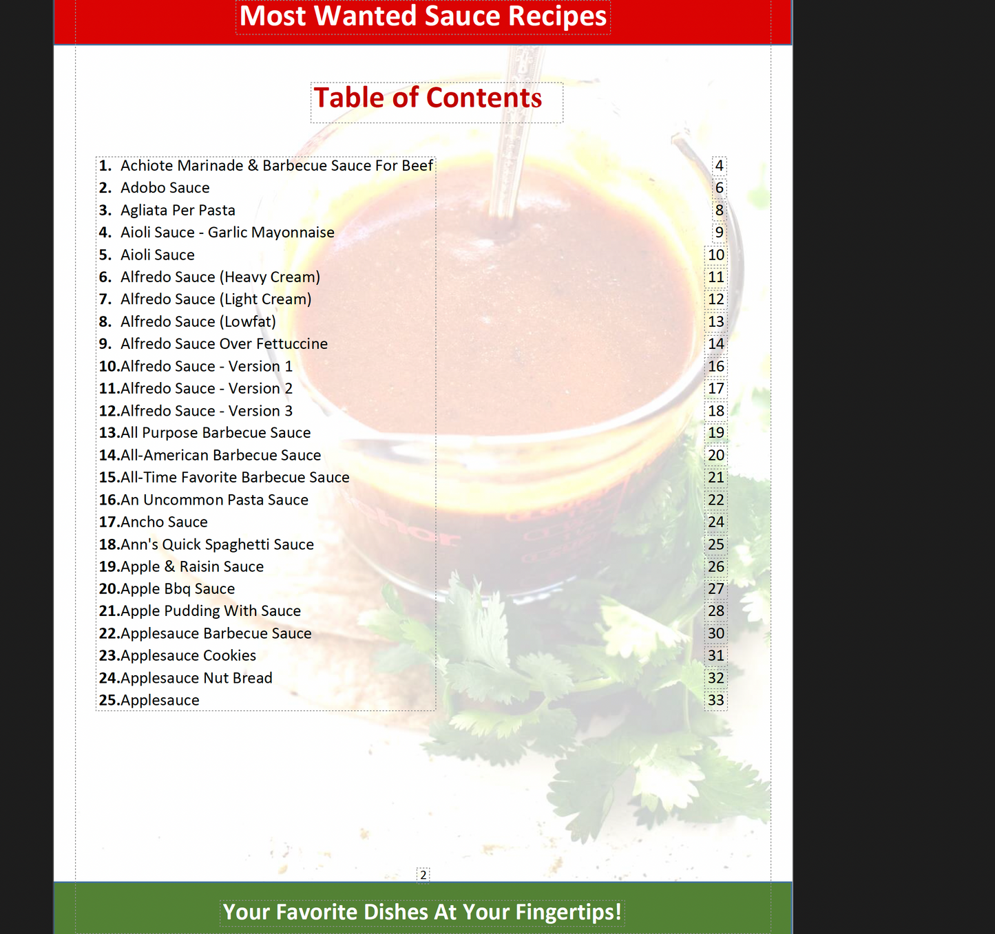 Most Wanted Sauce Recipes