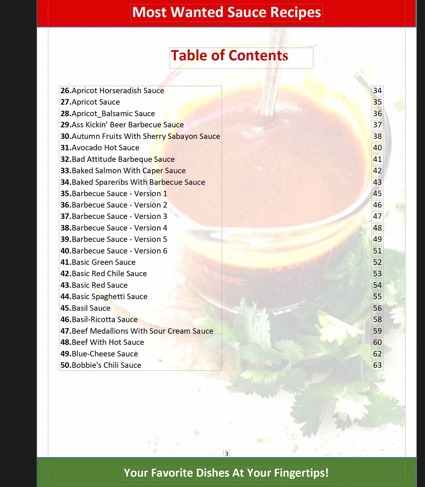 Most Wanted Sauce Recipes