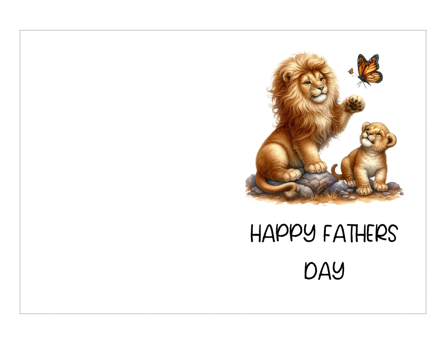 Fathers Day Lion Card